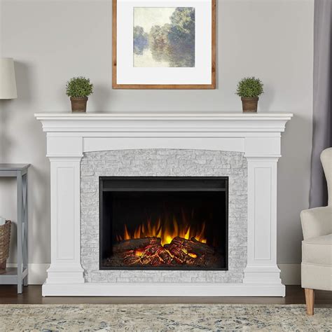 Amazon.com: Real Flame Deland Grand Electric Fireplace, White: Home & Kitchen