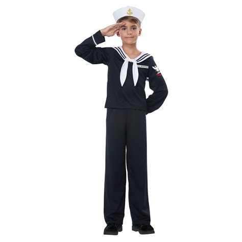 Kids Navy Sailor Uniform Halloween Costume - Funtober