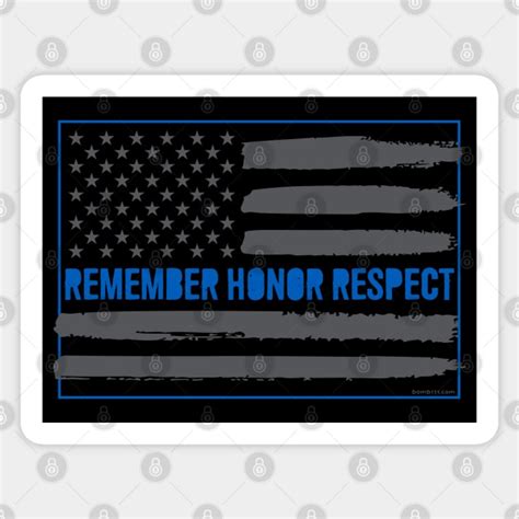 Remember Police Flag - Police - Sticker | TeePublic