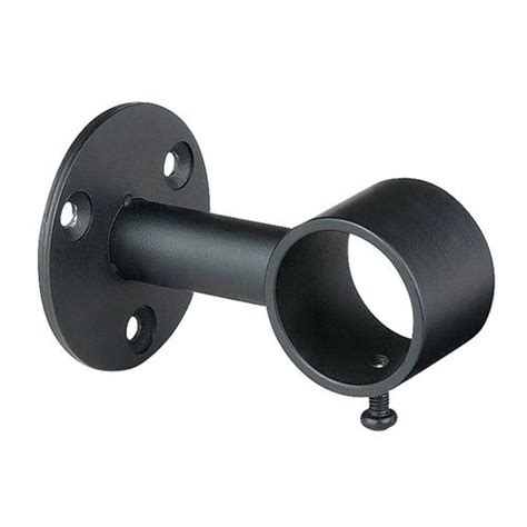 Signature Next Day Black Steel Single Curtain Rod Bracket Lowes.com | Curtain rod brackets ...