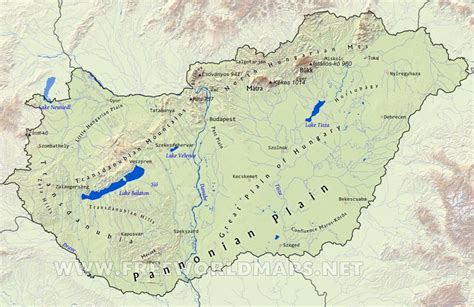 Hungary Physical Map