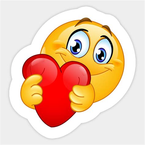 Emoji Hugging Red Heart Sticker | Emoji | Red heart stickers, Emoji heart eyes, Hug emoticon