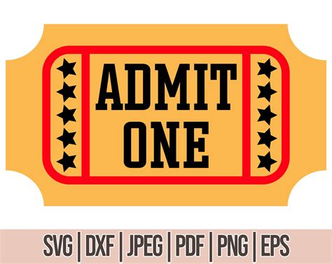 Printable Admission Ticket Clipart