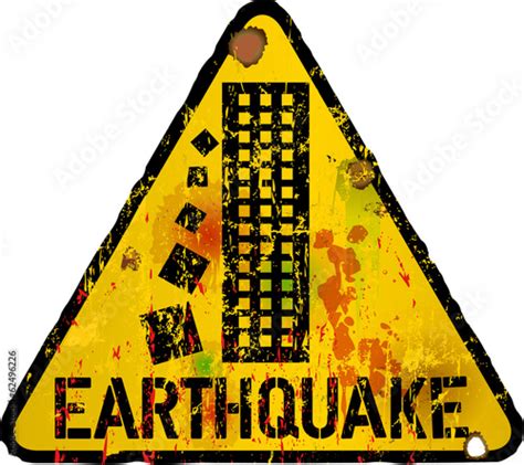 danger sign, earthquake warning sign, vector - Buy this stock vector and explore similar vectors ...