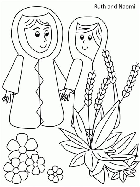 Boaz And Ruth Coloring Pages - Coloring Home