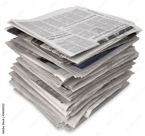 Newspaper Stack Stock Photo | Adobe Stock