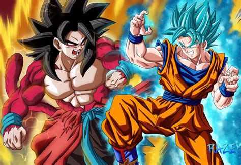 Goku Ssj Blue Vs Goku Ssj4