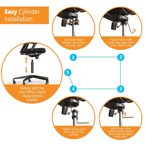 Office Chair Cylinder Replacement w/ Removal Tools & Instructions 760842156357 | eBay