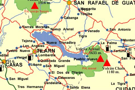 Lake Arenal Weather Map