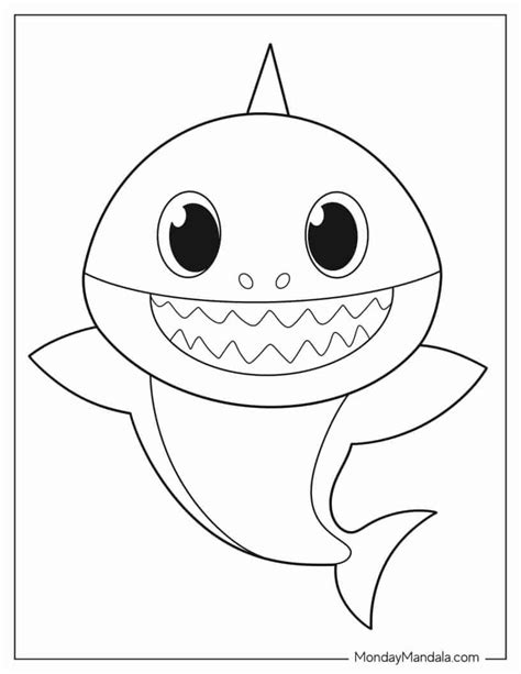 Best 12 24 Baby Shark Coloring Pages (Free PDF Printables) – Artofit