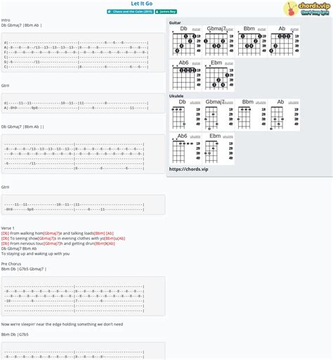 Chord: Let It Go - tab, song lyric, sheet, guitar, ukulele | chords.vip