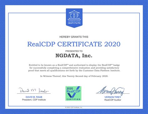 CDP Institute grants NGDATA RealCDP Certification - NGDATA