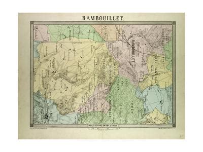 'Map of Rambouillet, France' Giclee Print | AllPosters.com