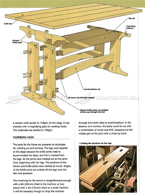 Refectory Table Plans • WoodArchivist