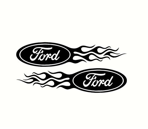 Flaming Ford Logo Decals Set of 2 Each Right Left Ford Logo - Etsy