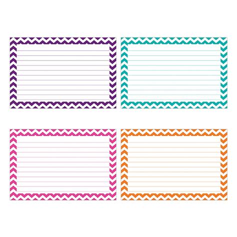 Printable Index Cards Template