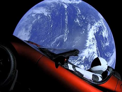 Breathtaking Pictures Of Tesla Car Flying Through Space