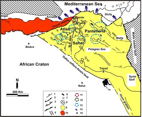 Distribution map of the graben structures in the foreland basin of ...