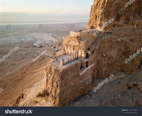 Aerial View Ruins Massada Fortress Built Stock Photo 1793157469 ...