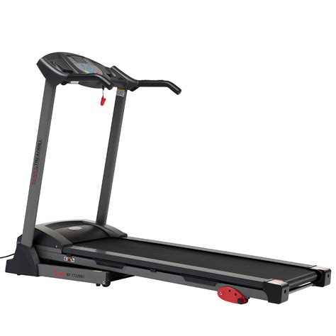 Sunny Health & Fitness Foldable Electric Smart Treadmill with Adjustable Incline and Smart ...