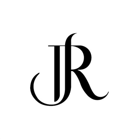 Premium Vector | A black and white logo of the letter JR