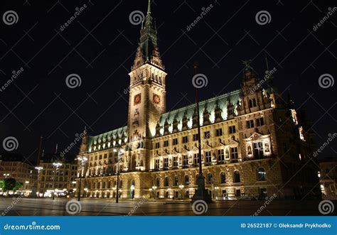 Hamburg Rathaus (City Hall) at Night Stock Image - Image of city, cultural: 26522187