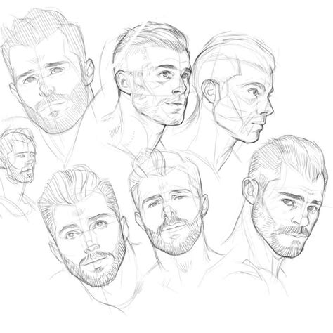 Male Face Shapes Drawing - Drawing.rjuuc.edu.np