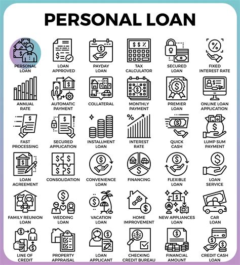 Personal loan icons 547829 Vector Art at Vecteezy