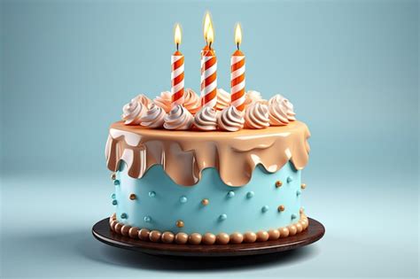 Premium AI Image | birthday cake 3d icon on isolated background