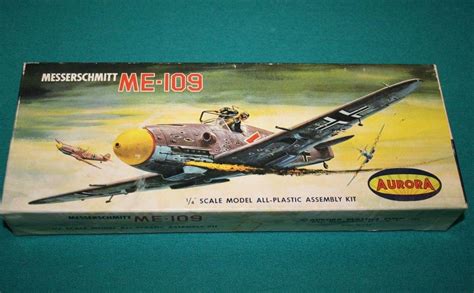 1960 Aurora Messerschmitt ME-109 model kit with box/instructions ...