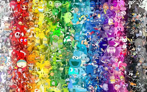 Rainbow pop culture character collage by JDreever18.deviantart.com on @deviantART | Somewhere ...