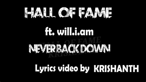 Hall of fame lyrics - YouTube