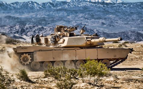 M1A1 Abrams, American main battle tank, desert, sand camouflage, tank ...