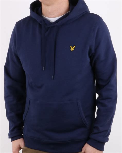 Lyle and Scott Pullover Hoodie in Navy, Mens, Clothing, Hoodie, 80s