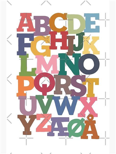 "The Norwegian alphabet" Poster by trinetollefsen | Redbubble