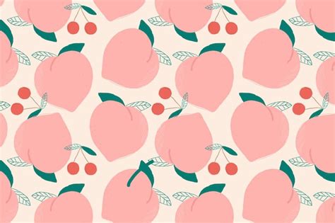 Free Vector | Seamless peach pattern pastel background