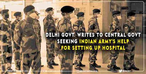 Delhi Govt. writes to Central government seeking Indian Army's help for setting up hospital ...