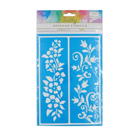 Floral Decorative Self Adhesive Stencil