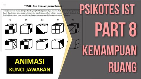 PSIKOTES IST - Part 8 Soal Psikotes Rotasi Kubus atau Bangun Ruang ...