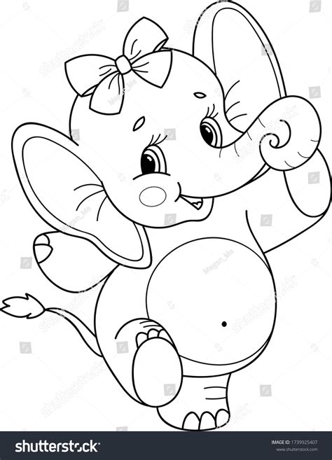 Coloring Page Outline Cartoon Smiling Cute Stock Vector (Royalty Free ...