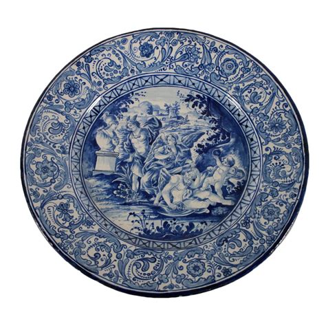 Decorative Plate Blue Ornaments Italy Early 20th Century (avec images ...