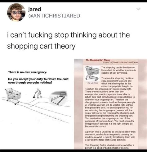 shopping cart theory : r/PhilosophyMemes