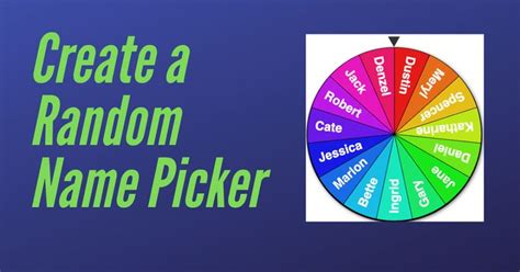 Create Your Own Mobile-friendly Random Name Picker | Name picker, Teachers, Free technology