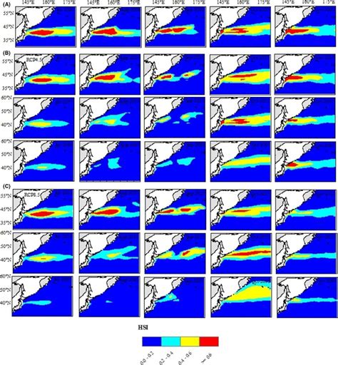 Potential neon flying squid habitat distribution in the northwest... | Download Scientific Diagram