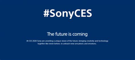 Sony to unveil a "unique vision of the future" at CES 2020, but could ...