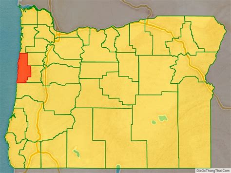 Map of Lincoln County, Oregon - Thong Thai Real