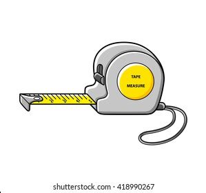 Yellow Rollup Tape Measure Stock Vector (Royalty Free) 418990270 ...