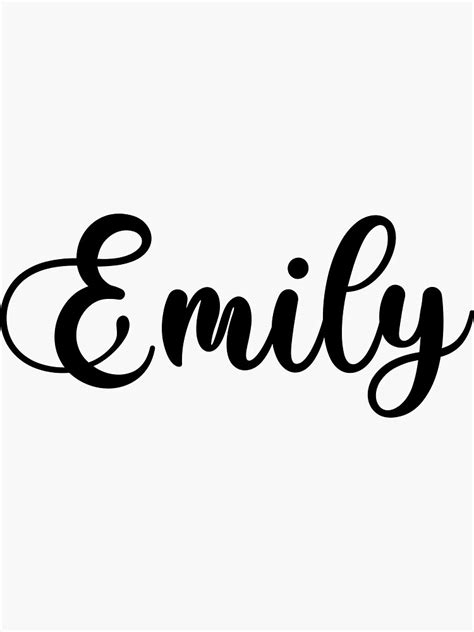 "Emily Name - Handwritten Calligraphy" Sticker for Sale by YelenaStore ...