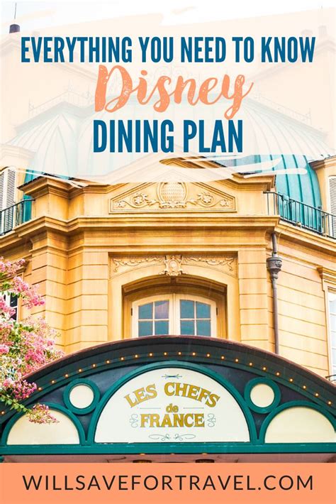 All About The Disney Dining Plan - Will Save For Travel | Disney dining ...