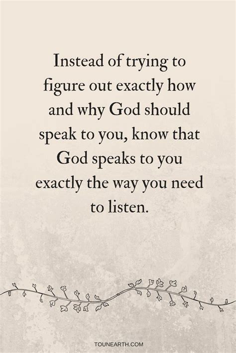 The Secret to Hearing God's Voice — To Unearth | Hearing gods voice ...